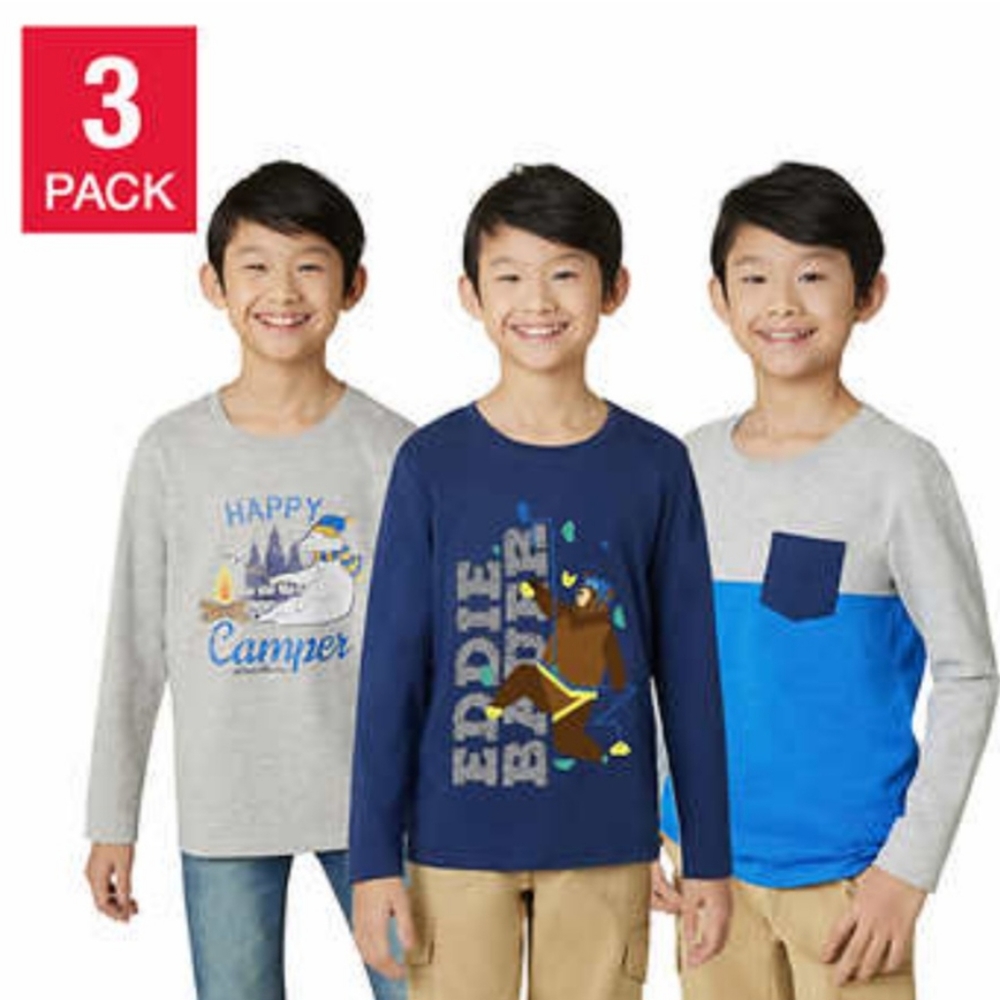 Eddie Bauer Kid's 3 pk Shirts XS 5/6